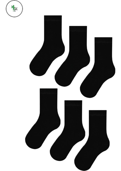 6'lı Unisex Çocuk Bambu Soket Çorap