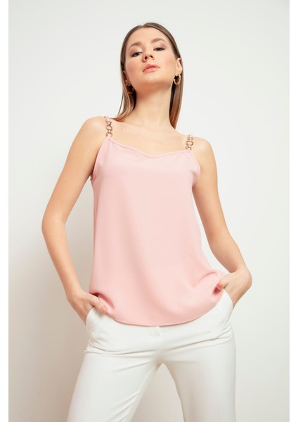 Erkek Pudra Zincirli Askılı Bluz fırsatları