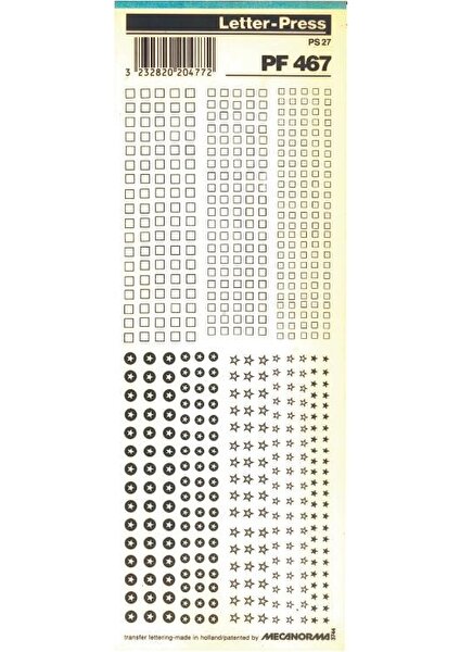 Şekiller Transfer Şablon Pf 467 Letraset