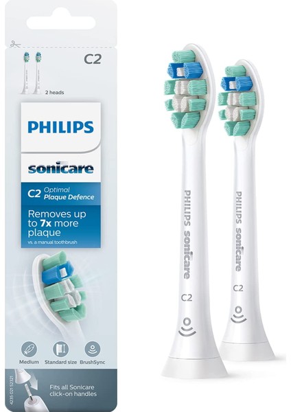 Hx9022/10 Philips Sonicare Hx9022/10 - Optimal Plaque Defence - Sonic Şarjlı Diş Fırçası Yedek Başlıkları - 2'Li Beyaz