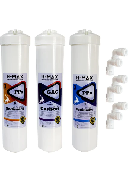 H-Max Inline Kapalı Kasa Su Arıtma Cihazı Ilk 3 Filtre - 0052