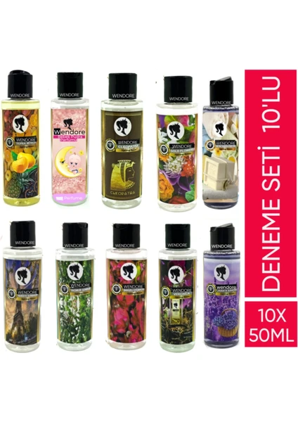 Sihirli Kokular 10'lu Deneme Set x 50ML Küre & Tüm Mak. Uyumlu Geniş Alan Koku Mak. Parfümü