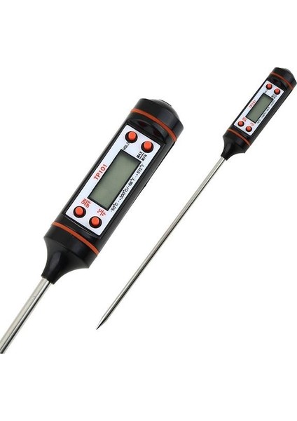 Gıda Termometresi 24 cm Uzun Problu Dijital Termometre Kalem Tip Mutfak Yemek Sıcaklık Ölçme Cihazı Süt Mama Çorba Termometresi fiyatları