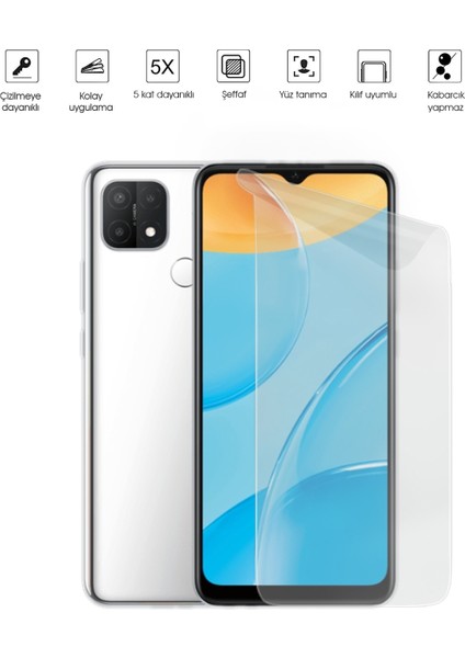 Kip GSM Oppo A15S Ekran Koruyucu Tam Kaplayan Esnek Kırılmaz Nano Temperli