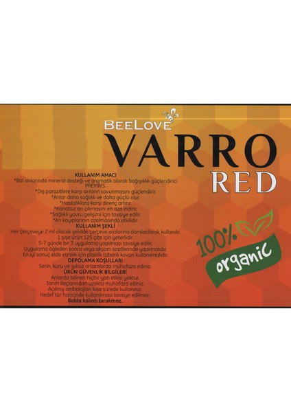 Ekin Premiks Varrored Arılar Için Sıvı 1000 Ml
