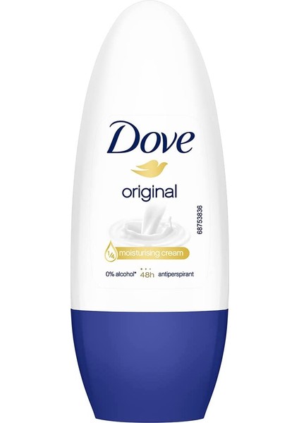 Kadın Roll On Deodorant Original 1/4 Nemlendirici Krem Etkili, 50 ml