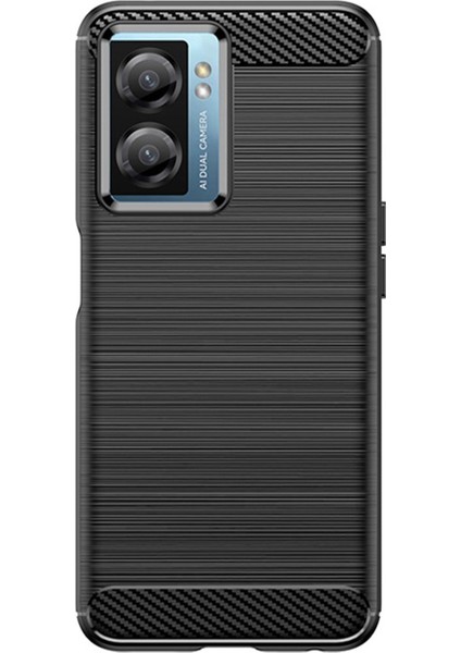 Oneplus Nord N20 Se Brushed Carbon Fiber Silikon Kılıf - Siyah