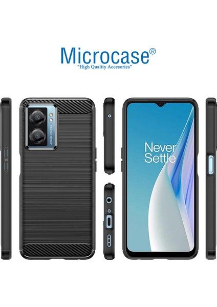Oneplus Nord N20 Se Brushed Carbon Fiber Silikon Kılıf - Siyah modelleri