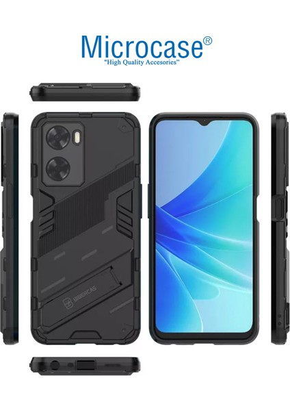Oneplus Nord N20 Se Matrix Serisi Armor Standlı Perfect Koruma Kılıf - Siyah modelleri