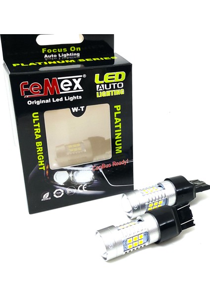 Platinum T20-7443-15W- Dipsiz Tek Duy Led Ampul Koyu Turuncu - Mercekli 3030 Chip 21Smd Ultra Parlak