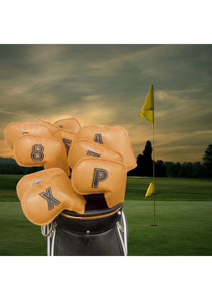 10 Adet Golf Demir Headcover, Tüm Markalar Için Number Işlemeli Koruma Sarı (Yurt Dışından) indirimleri