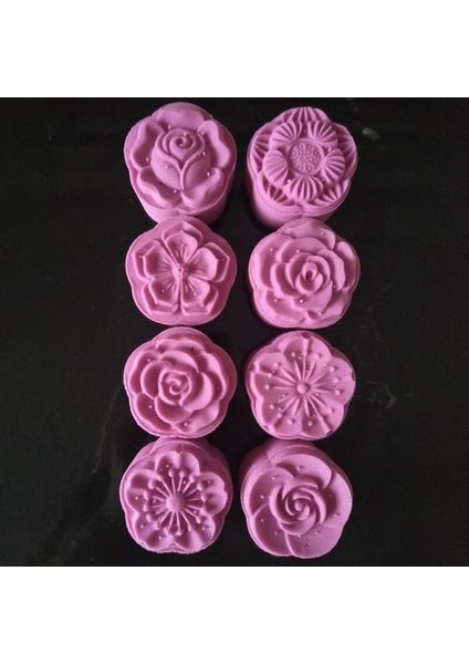 8 Adet / Takım 50G 3D Mooncake Kalıpları Plastik / Paslanmaz Çelik El Basıncı Festivali Çerez Dekore Beyaz Çiçek Şekli Yeniden Kullanılabilir | Pişirme ve pasta Araçları (Yurt Dışından)