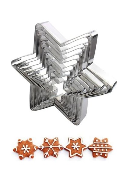 Yıldız Çerez Kesici Seti 10 Parça Çeşitli Boyutları Yıldız Çerez Kalıpları Paslanmaz Çelik Metal Altı Sivri Yıldız Şekilleri Kalıplar Dropship | Çerez Araçları (Yurt Dışından) modelleri