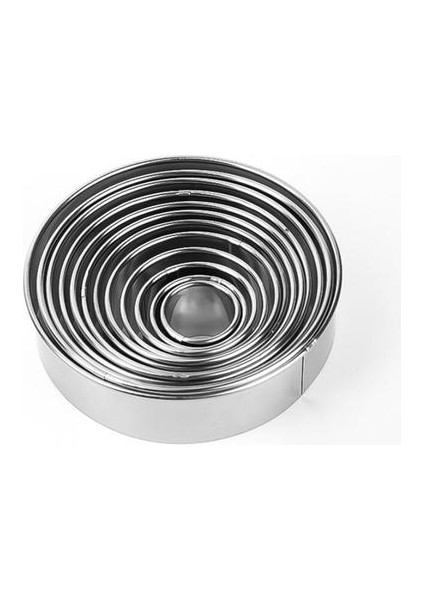 12 Adet / Takım Paslanmaz Çelik Yuvarlak Çerez Bisküvi Kesiciler Daire Pasta Kesiciler Metal Pişirme Daire Yüzük Kalıpları Kek Için | Pasta Kesiciler (Yurt Dışından) fiyatları