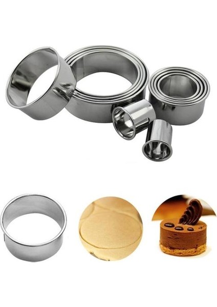 12 Adet / Takım Paslanmaz Çelik Yuvarlak Çerez Bisküvi Kesiciler Daire Pasta Kesiciler Metal Pişirme Daire Yüzük Kalıpları Kek Için | Pasta Kesiciler (Yurt Dışından) fırsatları