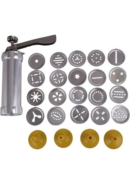 Bisküvi Çerez Yapma Makinesi Pompa Basın Makinesi Kek Dekor 20 Kalıplar + 4 Memeler Çerez Araçları Çerez Kalıpları | Kalıp Ipuçları | Makinesi Atkı Insan Hausmould Çiçek (Yurt Dışından)