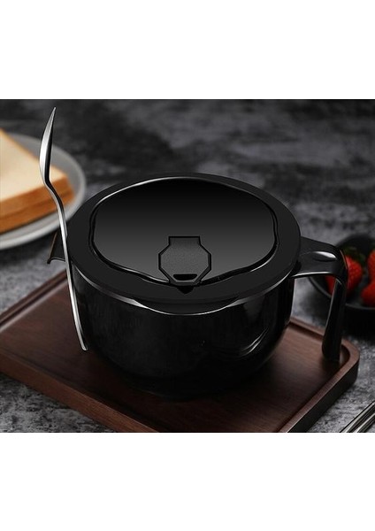 Büyük Kapasiteli 304 Paslanmaz Çelik Anlık Şehriye Kase Öğle Yemeği Kutusu Kapaklı Gıda Kupası Salatası Çocuk Japon | Öğle Yemeği Kutuları (Siyah) (Yurt Dışından) fırsatları