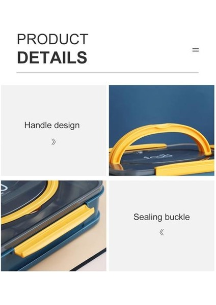 Taşınabilir Öğle Yemeği Kutusu 304 Paslanmaz Çelik Japon Bento Kutusu Bölmesi Mutfak Mühürlü Gıda Konteyner Hediye Sofra Çorbası Kupası | Öğle Yemeği Kutuları (Mavi) (Yurt Dışından) fırsatları