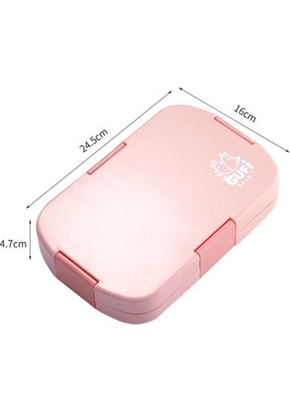 Öğle Yemeği Kutusu Mikrodalga Çoklu Izgaralar Gıda Depolama Sızdırmaz Çocuklar Bento Box 920ML Konteyner | Öğle Yemeği Kutuları (Pembe) (Yurt Dışından)
