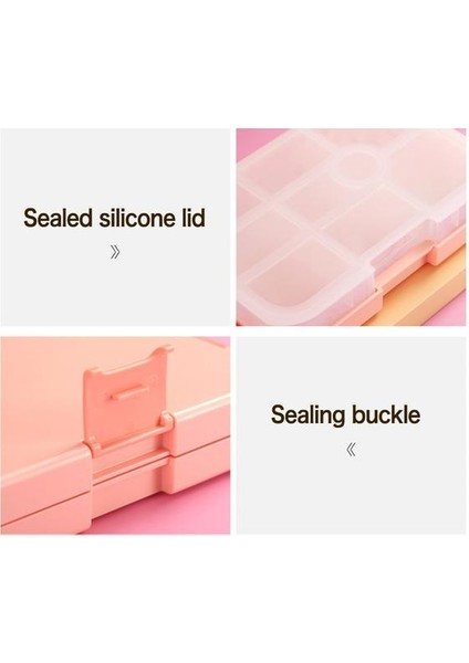 Öğle Yemeği Kutusu Mikrodalga Çoklu Izgaralar Gıda Depolama Sızdırmaz Çocuklar Bento Box 920ML Konteyner | Öğle Yemeği Kutuları (Pembe) (Yurt Dışından)