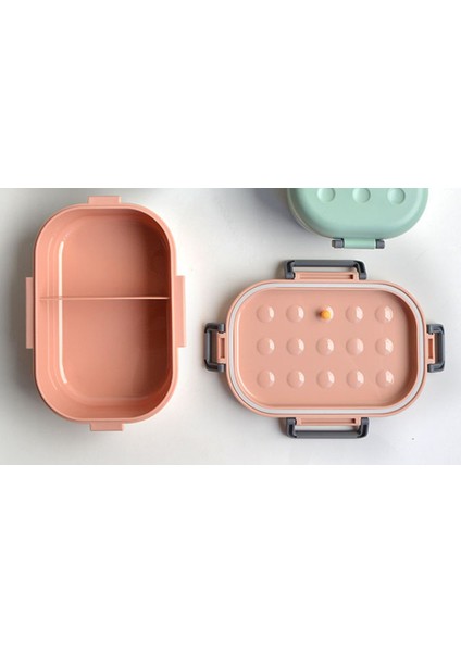 Sağlıklı Çocuklar Okul Öğle Yemeği Kutusu Silikon Kapak Bento Lunchbox Mikrodalga Gıda Depolama Öğle Yemeği Kutusu Kapları ile Bölmeler 1000ML | Öğle Yemeği Kutuları (Pembe) (Yurt Dışından)
