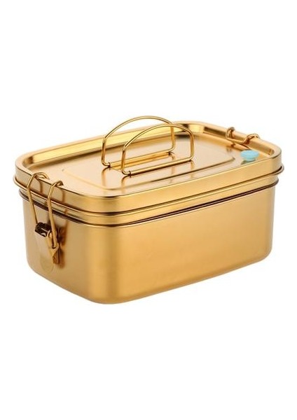 1.5l 304 Paslanmaz Çelik Öğle Yemeği Kutusu Çift Katmanlar Bento Gıda Konteyner Snack Depolama Termal Metal Kutusu Stok Yemek | Öğle Yemeği Kutuları (Altın) (Yurt Dışından)