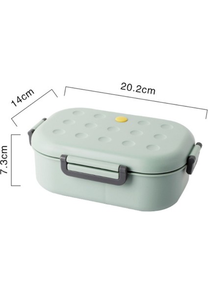 Sağlıklı Çocuklar Okul Öğle Yemeği Kutusu Silikon Kapak Bento Lunchbox Mikrodalga Gıda Depolama Öğle Yemeği Kutusu Kapları ile Bölmeler 1000ML | Öğle Yemeği Kutuları (Yeşil) (Yurt Dışından)