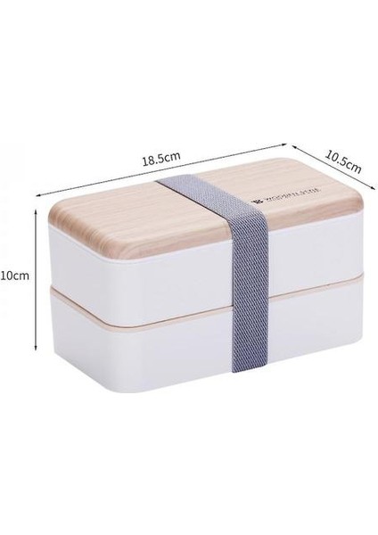 Yetişkinler / Çocuklar Için Hepsi Birarada Bento Kutusu, Öğle Yemeği Kutusu Gıda Kapları (Beyaz) (Yurt Dışından)
