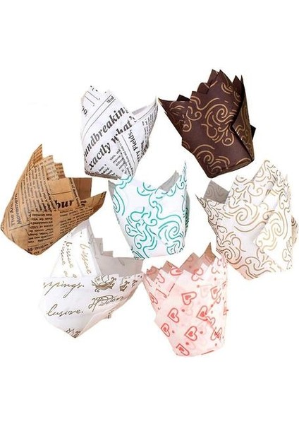 100 Adet Çeşitli Renkli Lale Kağıt Pişirme Kılıfları Kek, Kek, Cupcakes, Çikolata, Kek, Vb, Kağıt, Çok Renkli, 5 cm (500 Adet) (Yurt Dışından)