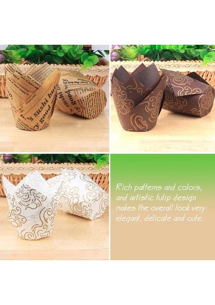 100 Adet Çeşitli Renkli Lale Kağıt Pişirme Kılıfları Kek, Kek, Cupcakes, Çikolata, Kek, Vb, Kağıt, Çok Renkli, 5 cm (500 Adet) (Yurt Dışından)