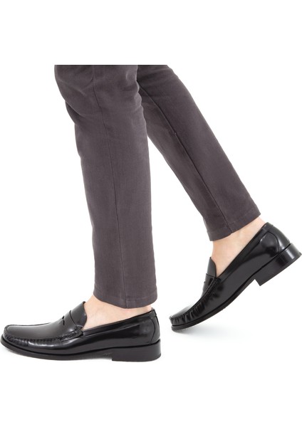 Erkek Deri Günlük Makosen Ayakkabı Kösele Tabanlı Şık Tasarım