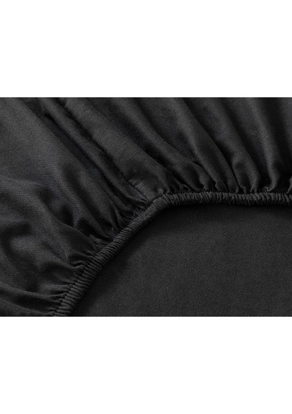 Plain Pamuklu Çift Kişilik Nevresım Takımı 200 x 220 cm Siyah indirimleri