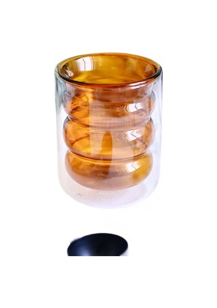 Yaratıcı Çift Katmanlar Kahve Kupa Isı Yalıtım Içilik Kupası Süt Çay Bardağı Şeffaf Drinkware Harika Hediye | Kupalar (Kahverengi) (Yurt Dışından)