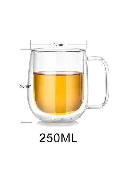 Çift Katmanlı Cam Bardak Dayanıklı Çay Bira Kupa Süt Limon Suyu Fincan Drinkware Lover Kahve Bardak Kupa Hediye Yalıtımlı Kahve Kupa | Bira Steins (Yurt Dışından)