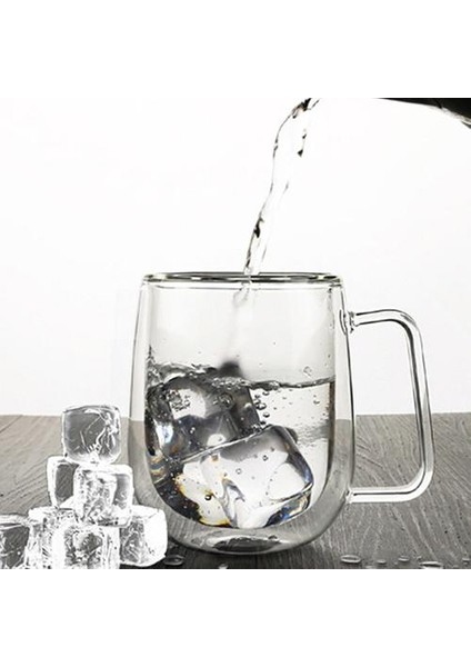 Çift Katmanlı Cam Bardak Dayanıklı Çay Bira Kupa Süt Limon Suyu Fincan Drinkware Lover Kahve Bardak Kupa Hediye Yalıtımlı Kahve Kupa | Bira Steins (Yurt Dışından)