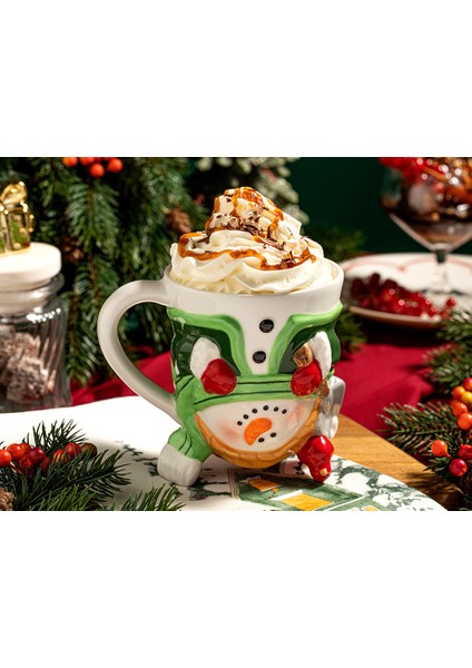 Yılbaşı Cheery Snowman Dolomite Kupa 300 ml Renkli