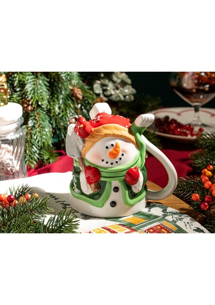 Yılbaşı Cheery Snowman Dolomite Kupa 300 ml Renkli modelleri