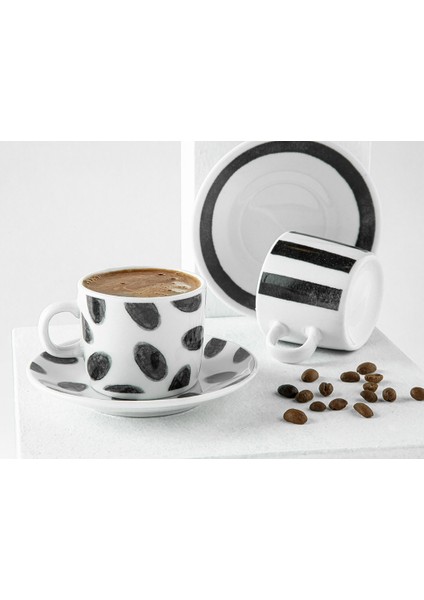 Carino Porselen 2'li Kahve Fincan Takımı 80 ml Siyah fiyatları