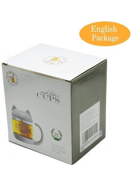 Sevimli Kedi 250 ml Cam Bardak Çay Kupa Balık ile Demlik Süzgeç Filtre Çay Bardağı Ev Ofisleri Drinkware Teaware Mutfak Aksesuarları | Bira Steins (Yurt Dışından) fırsatları