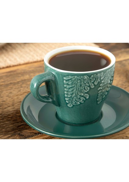 Rila Stoneware 2'li Çay Fincanı Takımı 250 ml Bej - Yeşil modelleri