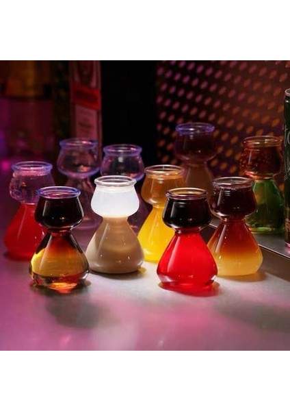 1 Adet Atış Gözlük Cam Kupa Şarap Cam Kupa Bullet Absinthe Katmanlı Kokteyl Atış Küçük Şeffaf Cam Kupa Drinkware | Bira Steins (Yurt Dışından)