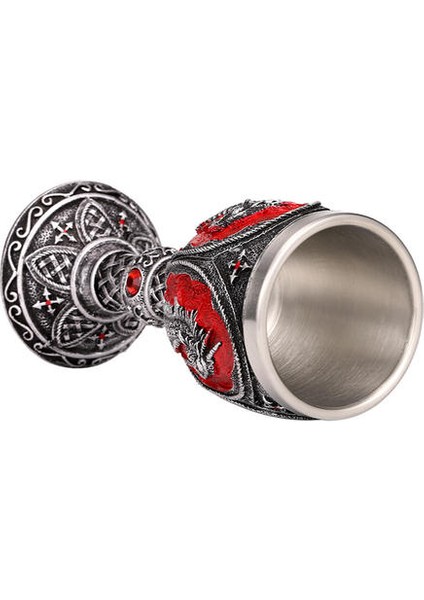 Ejderha King Reçine Paslanmaz Çelik Goblet 200 ml Retro Şarap Cam Gotik Kokteyl Gözlük Viski Kupası Pub Bar Drinkware | Diğer Cam (Yurt Dışından)