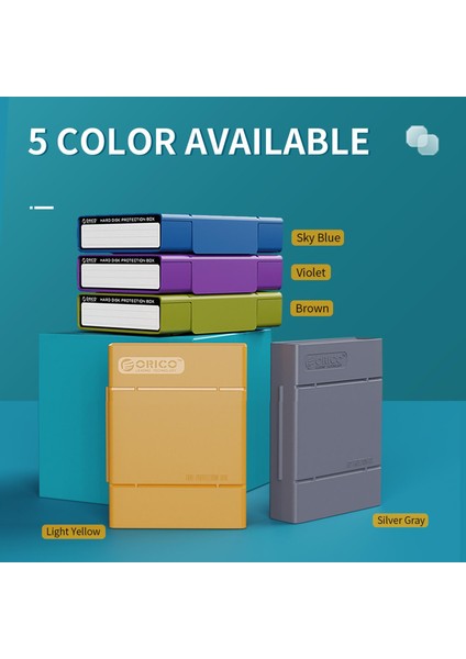 3,5 "/3.5" Turuncu Için Etiket Su Geçirmez Saklama Kutusu Bavul ile Sabit Disk Çantası