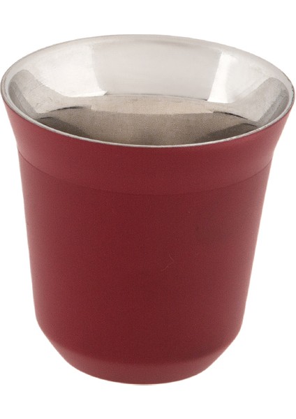 Glory 7 Double Wall Termo Çelik Fincan 2'li 80 Ml Kırmızı