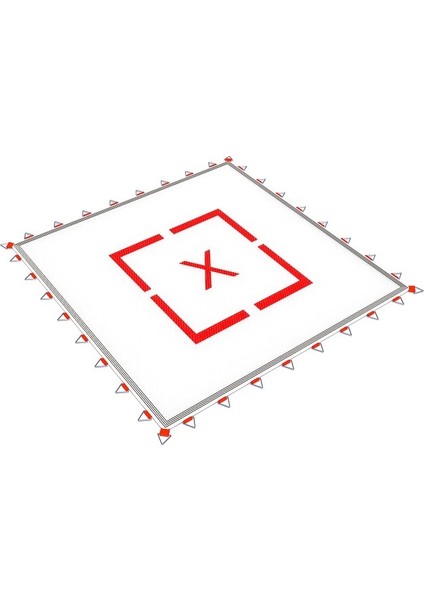 TYP-05 - Trambolin Zıplama Ağı Hedef Desenli 125cmx125cm Baskılı Trambolin Zıplama Ağı