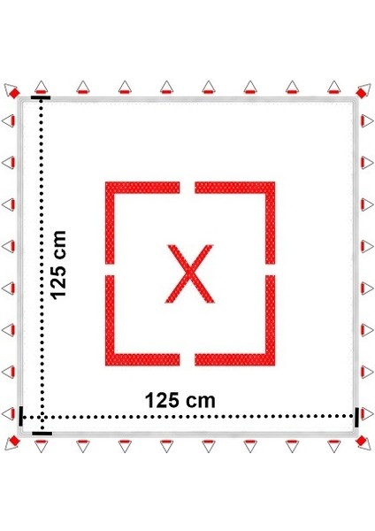TYP-05 - Trambolin Zıplama Ağı Hedef Desenli 125cmx125cm Baskılı Trambolin Zıplama Ağı