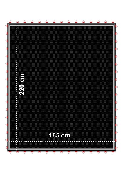 TYP-07 - Trambolin Zıplama Ağı Junior Trambolin Zıplama Ağı Siyah 185cmx220cm Siyah Zıplama Ağı fiyatları