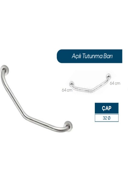 Açılı Tutunma Barı Q32 Paslanmaz