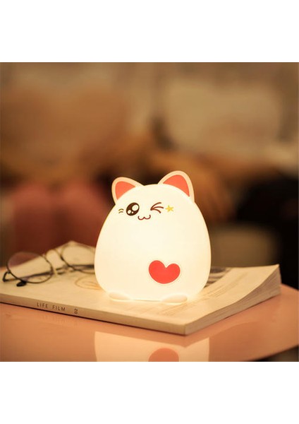 LED Gece Lambası Kedi Hayvan USB Şarj Silikon Karikatür Kreş Lambası Bebek Gece Lambası Çocuk Doğum Günü Hediyesi Oyuncak | LED Gece Işıkları (Uzaktan Kumanda) (Yurt Dışından) indirimleri