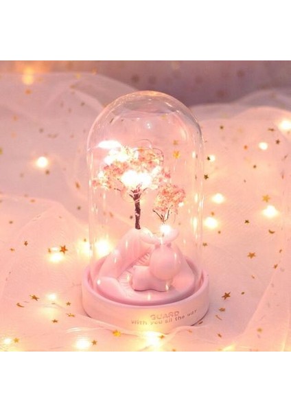 LED Geyik Karikatür Gece Işık Cam Reçine Çiçek Lambaları Peri Işıkları Yatak Odası Dekor Işıkları Çocuk Bebek Çocuk Doğum Günü Noel Hediye | LED Gece Işıkları (Yurt Dışından) fiyatları